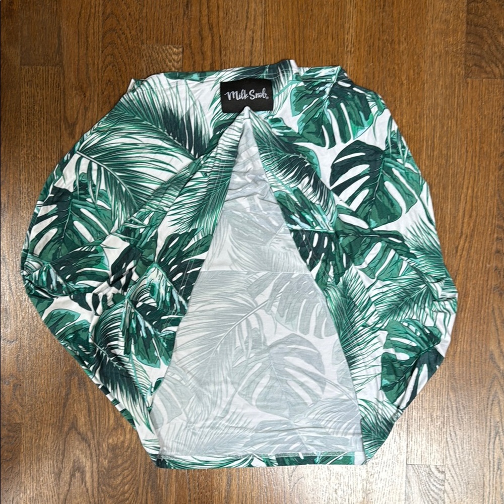 Milk Snob Car Seat/Nursing cover, palm beach, tropical leaves - Picture 3 of 5